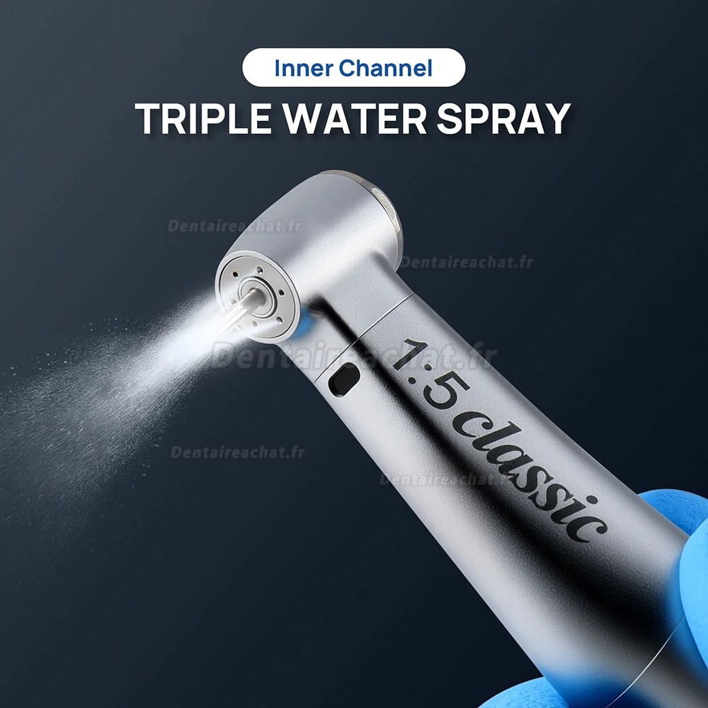 Contre angle bague rouge dentaire Jinme W15LW à fibre optique